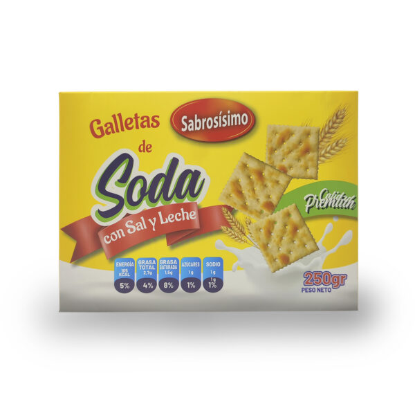 Galleta de soda SABROSISIMO 250g (con sal y leche)